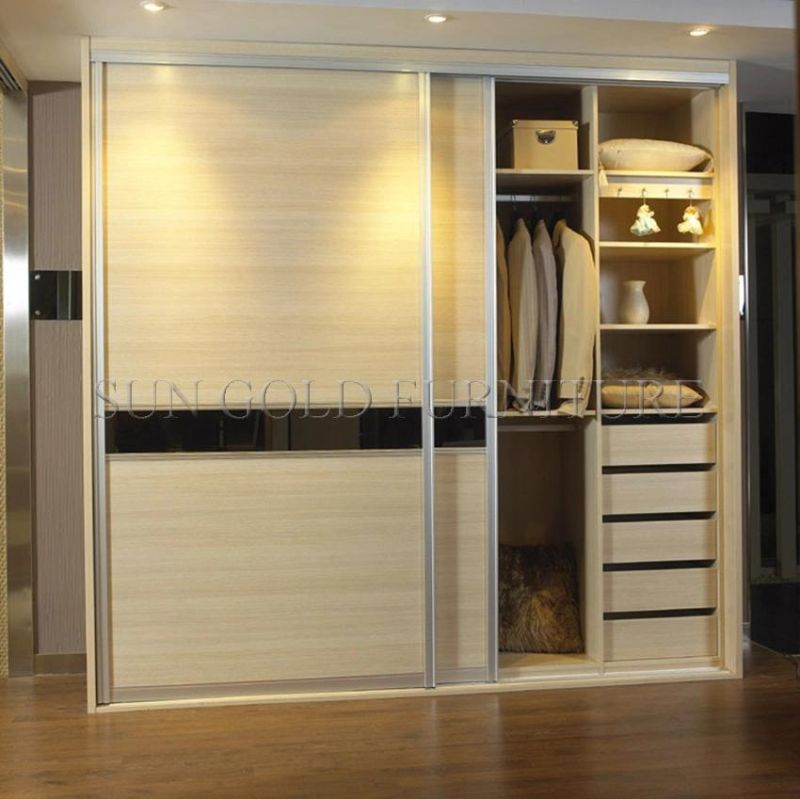 (SZ-SW008) High Quality Modern Armoire Wardrobe Wooden Sliding Door Wardrobe Closet