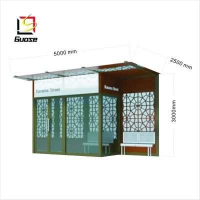 Aluminum Mashrabia Design with Glass Indoor Bus Shelter with Air-Condition