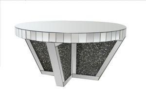 Modern Simple Compact Round Mirror Top Mirrored Coffee Table