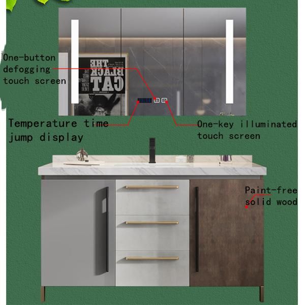 Bathroom Smart Nordic Light Luxury Bathroom Cabinet Combination Floor Type Washing Hand Wash Basin Pool Bathroom Wash Basin
