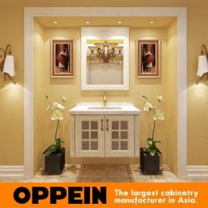 Oppein Modern Glass Door Oak Wooden Bathroom Vanity (OP15-116B)