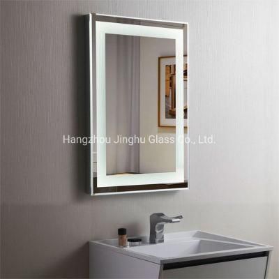 Hotel Home Decorative Decor Wall Mounted Make up Mirror Bathroom Backlit Lighted LED Mirror with Touch Switch Defogger