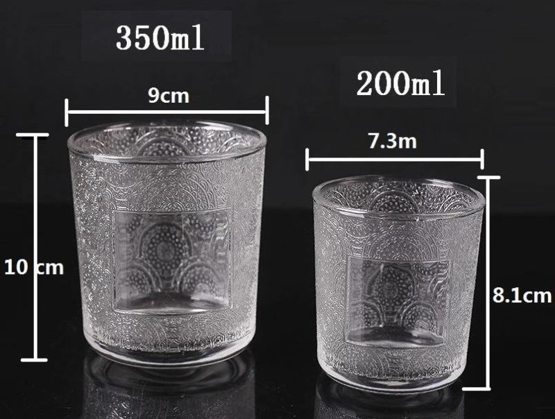 Wholesale 200ml 250ml Empty Glass Decorative Candle Holders