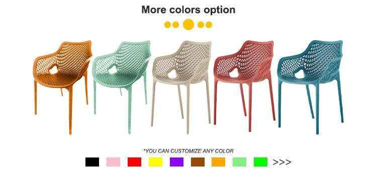 Outdoor Hotel Restaurant Furniture Stackable Colorful Plastic Wedding Banquet Cafe Chairs for Garden