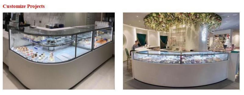 Customize Refrigerated Display Showcase Cabinet Cooler Bakery Convenient Store Glass Door Refrigerator Fridge Freezer