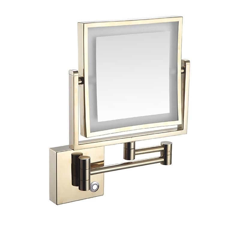 Kaiiy Chassis Touch 2face Extendable Bathroom Wall Mounted LED Make up Mirror for Bathroom