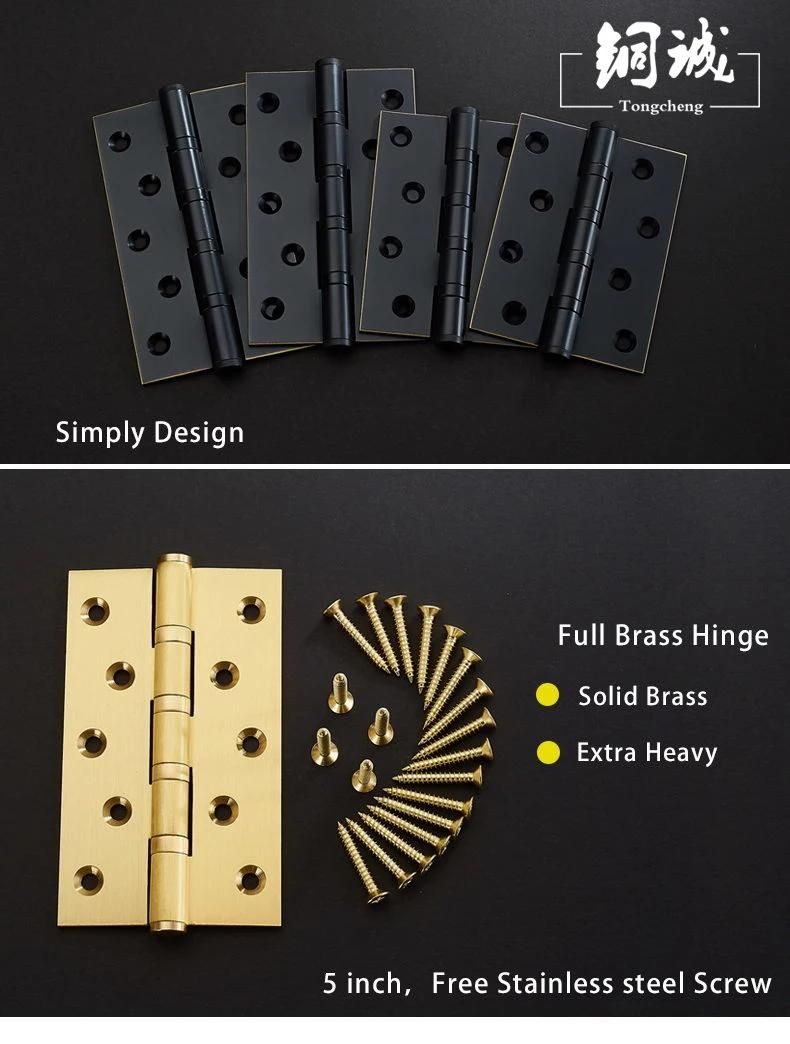 4inch 5inch Brass Wooden Door Hinge with Simply Design