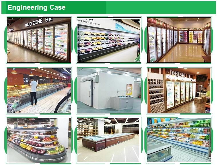 Glass Door Upright Display Freedom Combination Vertical Refrigerated Showcase for Milk