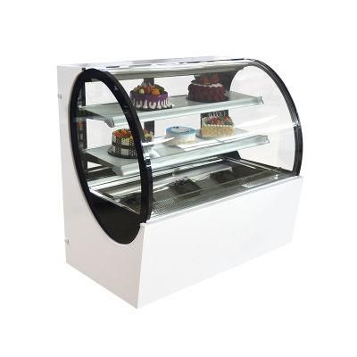 Curved Glass Cake Showcase for Chocolate Used Commercial R134A Gas Bakery Counter for Sale