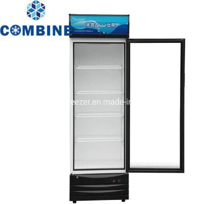 Glass Door Showcase Refrigerator for Beverage and Bears with LED