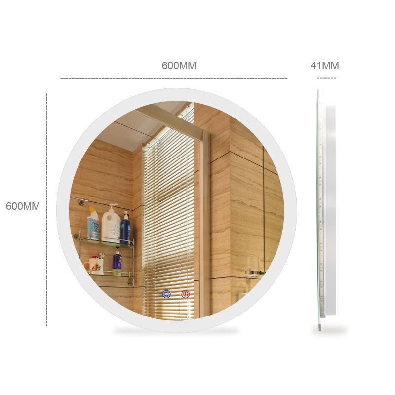 Wall-Mounted Round LED Bathroom Mirror