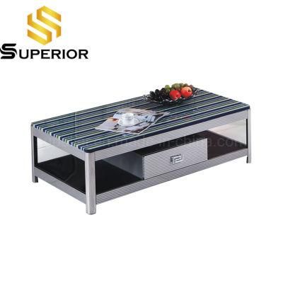 Wholesale Modern Stainless Steel Marble Center Coffee Table