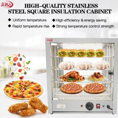 Food Machine Glass 4 Layers Commercial Bun Bread Steamer Machine Electric Steamed Frozen Food Warmer Display Showcase