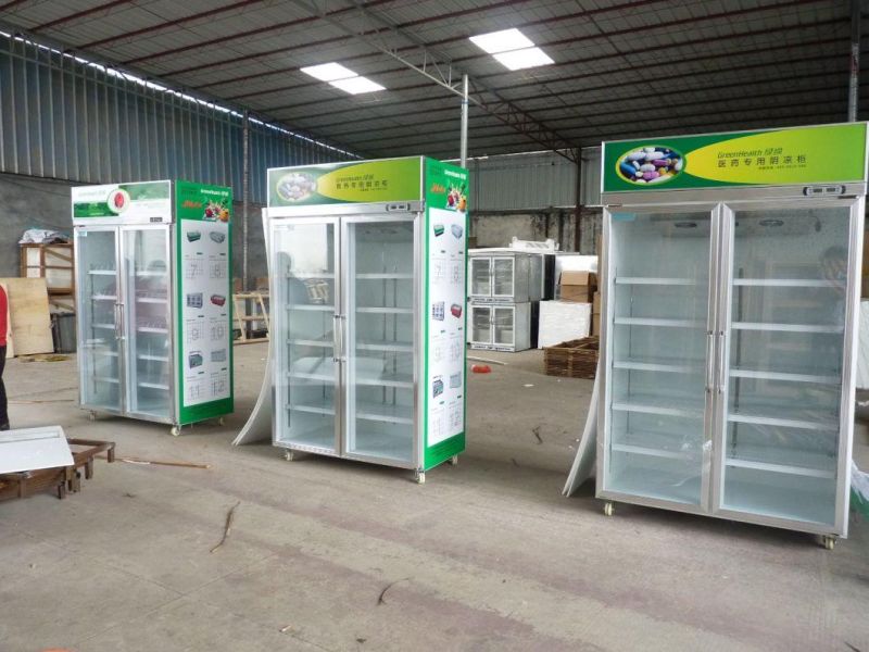 280L Commercial Upright Single Glass Door Beverage Display Showcase Refrigerator