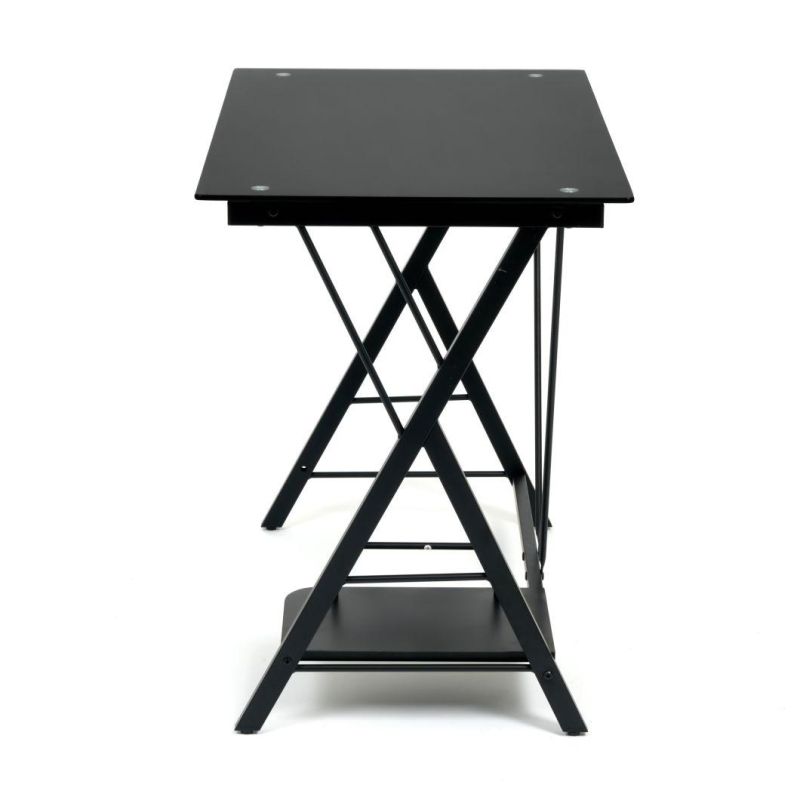 Modern Home Office Furniture Glass Top Woking Computer Desk