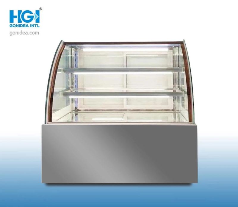 1200mm Commercial Display Chiller Glass Door Bakery Display Cabinet Cake Showcase Hcs-12