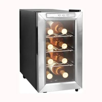 Counter Top Glass Door Wine Cellar with Digital Temperature Display