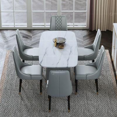 Restaurant Home Dinner Suitable for 6-8 People Furniture Marble Dining Table