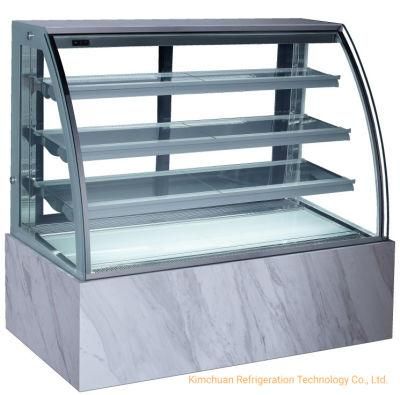 Curved Cake Showcase Refrigeration Equipment Catering Cabinet Deep Freezer Display Fridge