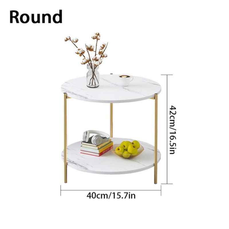 Nordic Marble Glass Home Sofa Tables Living Room Light Luxury Side Tables