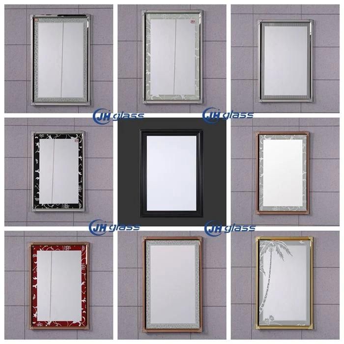 Home Wall Metal Round Rectangle Framed Mirror Bathroom Mirror