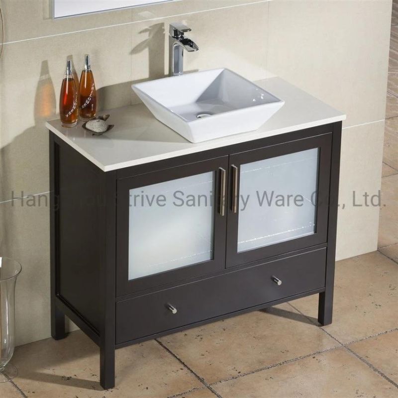 Home Bathroom Furniture Glass Door Cabinet Modern Bathroom Vanity Cabinet