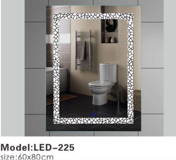 Round Simple CE American LED Smart Glass Bathroom Furniture Mirror