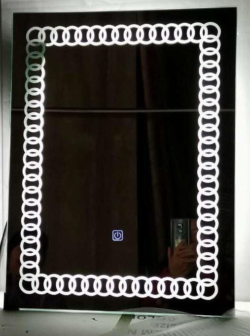 Wall Mounted 5mm LED Glass Bathroom Silver Smart LED Mirrors with More Optional Function Home Hotel Decoration