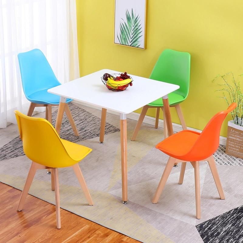 Modern Home Restaurant Bar Hotel Furniture Plastic Banquet Wedding Wooden Plastic Dining Chair for Garden