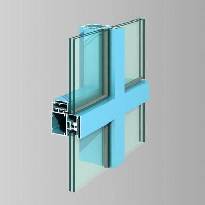 Gd Open-Frame Glass Curtain Wall Extruded Aluminum Profile for Office Building Project