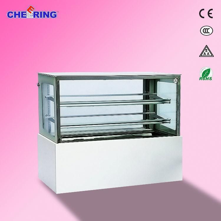 Kitchen Equipment Refrigerator Fan Cooling Front Curved Cake Showcase
