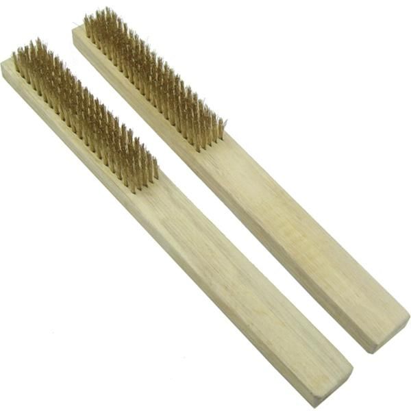 Cleaning Tools Brass Wire Brush with Wooden Handle