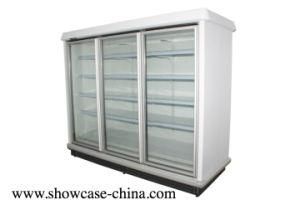 Supermarket Glass Door Multiceck Vertical Refrigerated Freezer Showcase with Sweat Free