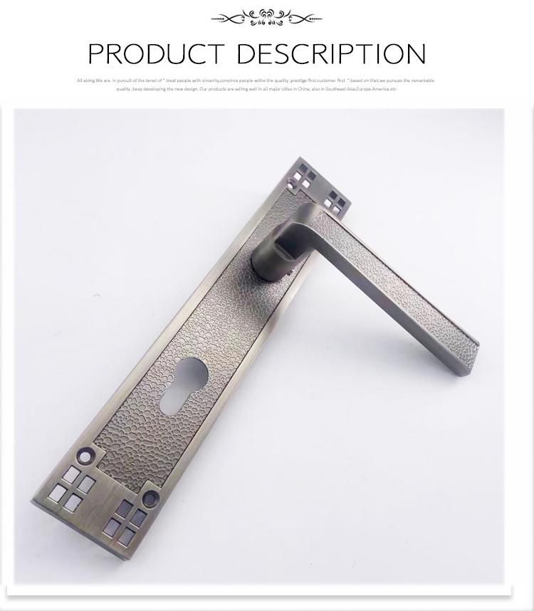 Solid Wood Door Lock Door Lever Handle with Antique Color