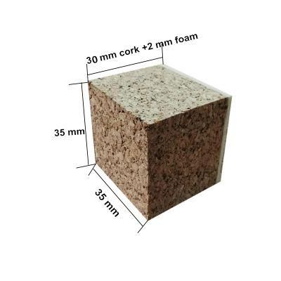35*35*30+2mm Stick on Glass Gasket Spacers Cork with Cling Foam Separator Pads