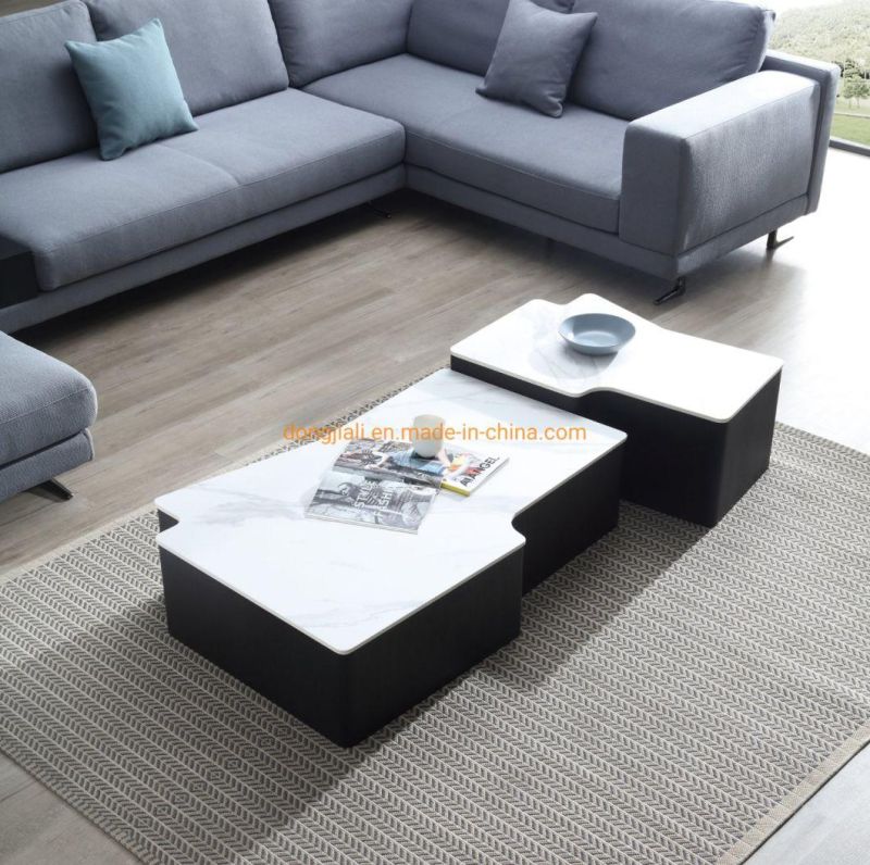 Modern Rectangular Creative Design Living Room Furniture Coffee Table with Sintered Stone Plate