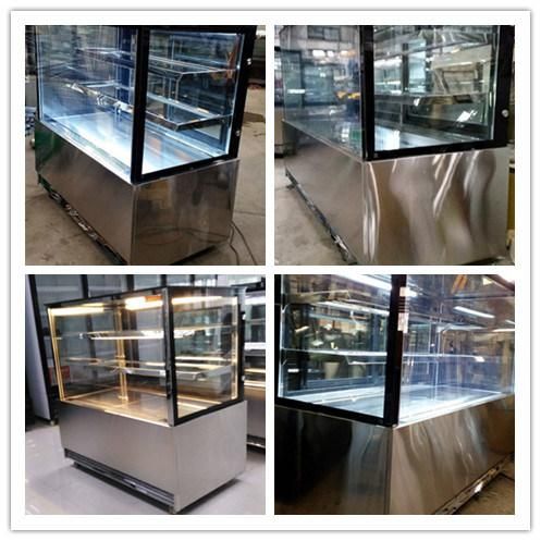 Square Glass Door Cake Display Showcase