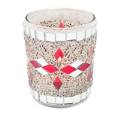 Mosaic Stained DIY Candle Empty Cup Handmade Glass Candle Holder