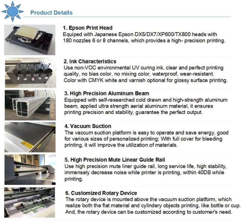 Yc6090 Inkjet Metal 3D Digital Photo Printing Machine Price