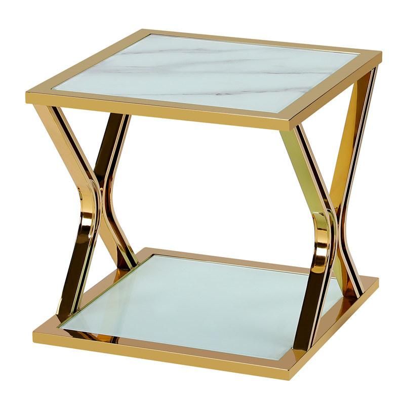 Modern Hotel Living Room Furniture Coffee Tea Glass Table