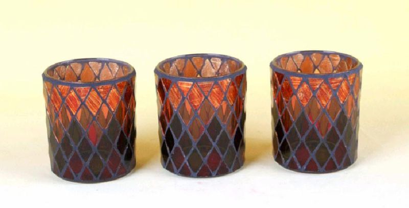 Candle Holders Color Glass Mosaic with Handmade Candle Holders for Wedding Dinner Hom