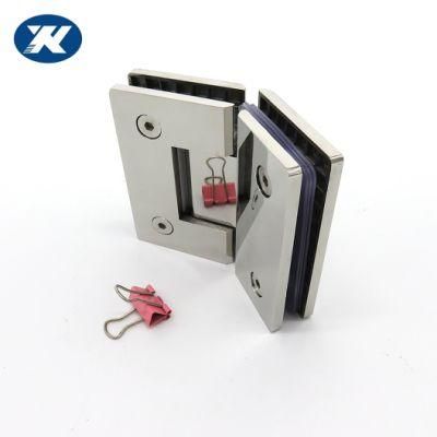 Heavy Duty 135 Degree Glass Door Cupboard Showcase Cabinet Clamp Frameless Pivot Glass Shower Doors Hinge Replacement Parts Wall-to-Glass