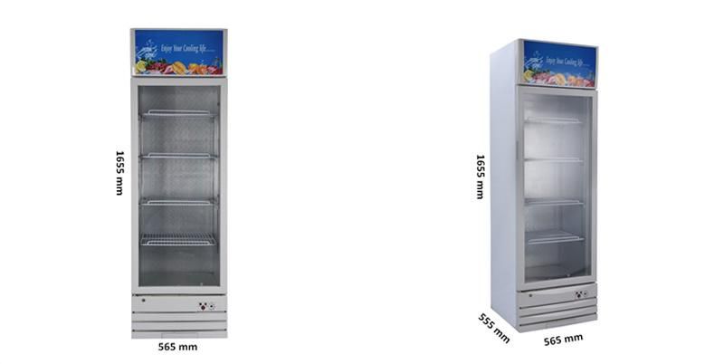 LC-218 DC 12V/24V Commercial Glass Display Cabinet Solar Showcase