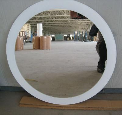 Round Sandblasted Silver Mirror Glass Round LED Mirror Framless