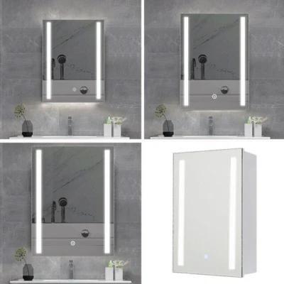 Home Decoration Wall Mounted LED Lighted Mirror Bathroom Medicine Aluminum Cabinet
