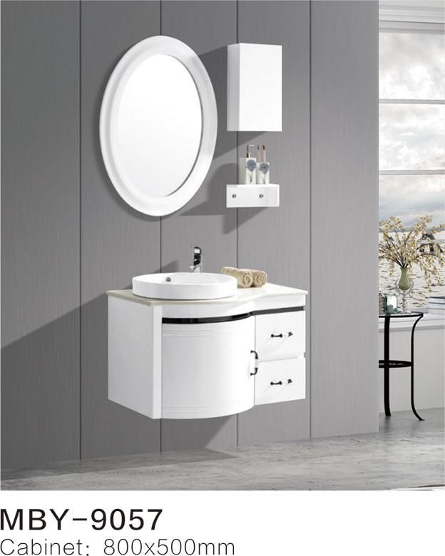 New Design Bathroom Mirror Cabinet PVC Bathroom Cabinet Vanity