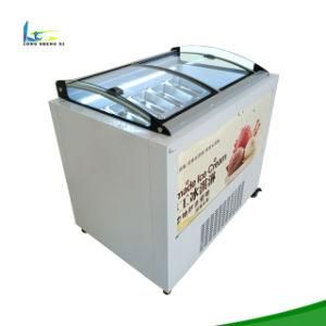 Salable Continuous Blast Transparent Ice Cream Display Cabinet
