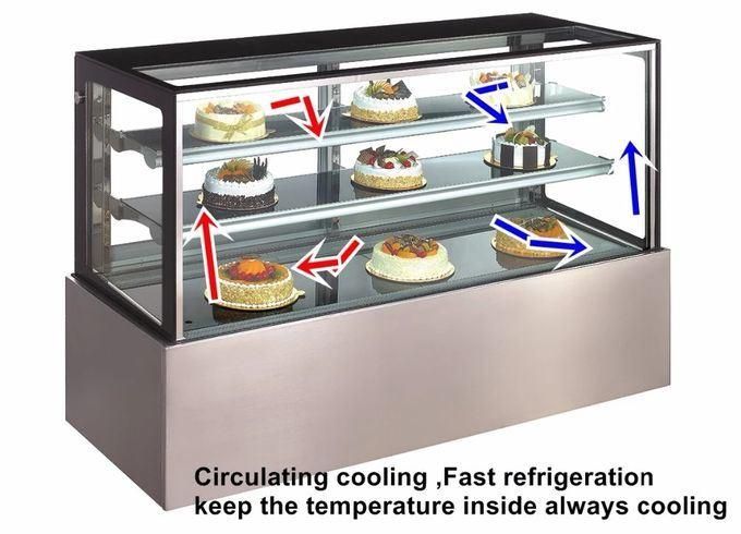 Fan Cooling Display Refrigerator Cake Showcase for Coffee Pizza Salad