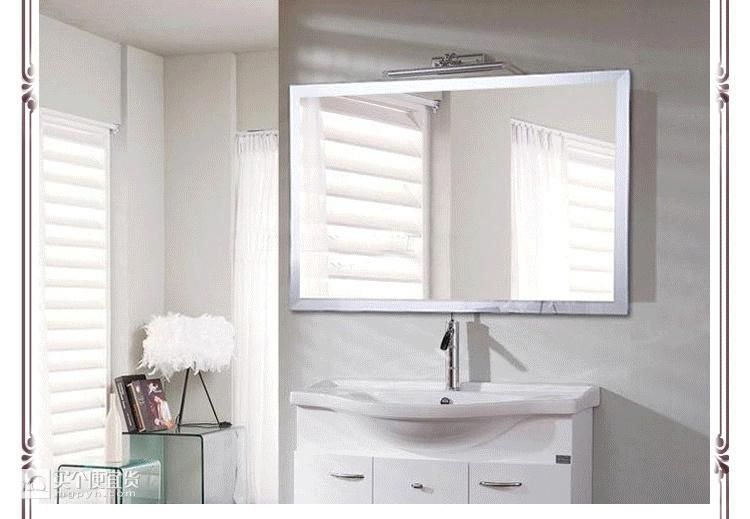 Bathroom Mirror with Beveled Edge and Corner