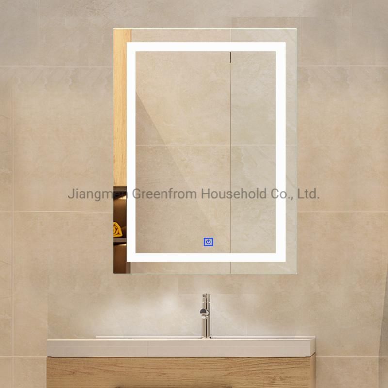 LED Backlit Bathroom Wall-Mounted Vanity Mirrors with Lights and Dimmable Touch Sensor